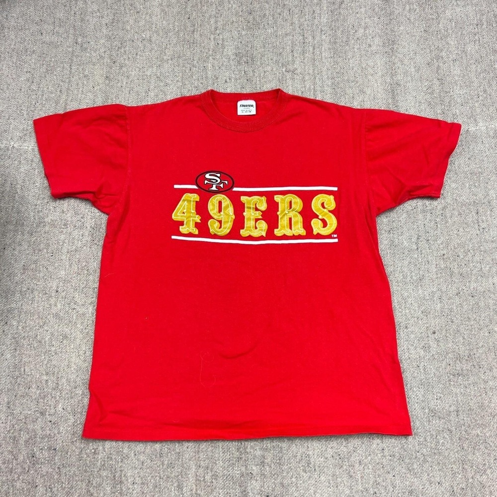 Vintage San Francisco 49ers‎ Shirt Mens Large Red 1990s Starter NFL